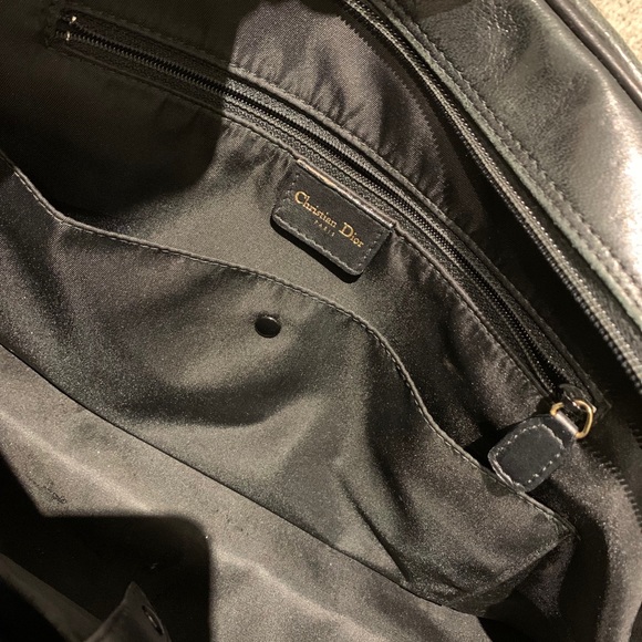 Dior Black Ostrich Double Saddle Bowler - Picture 9 of 11